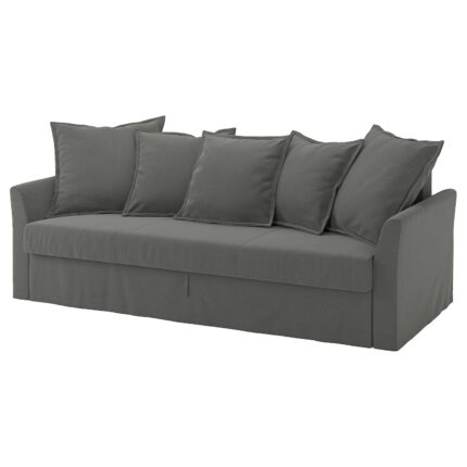 HOLMSUND Divano letto a 3 posti - Borgunda grigio scuro