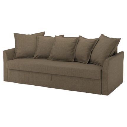 HOLMSUND Divano letto a 3 posti - Kilanda grigio-marrone