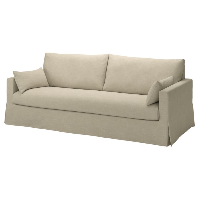 HYLTARP Divano a 3 posti - Hemmesta beige chiaro
