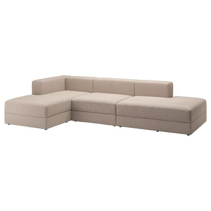 JÄTTEBO Divano 3,5 posti con chaise-longue - Samsala grigio-beige
