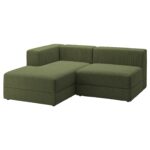 JÄTTEBO Divano comp 2,5 posti/chaise-longue - sinistro/Samsala giallo scuro-verde