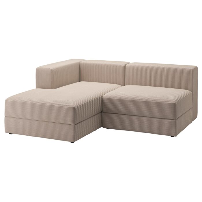 JÄTTEBO Divano comp 2,5 posti/chaise-longue - sinistro/Samsala grigio-beige