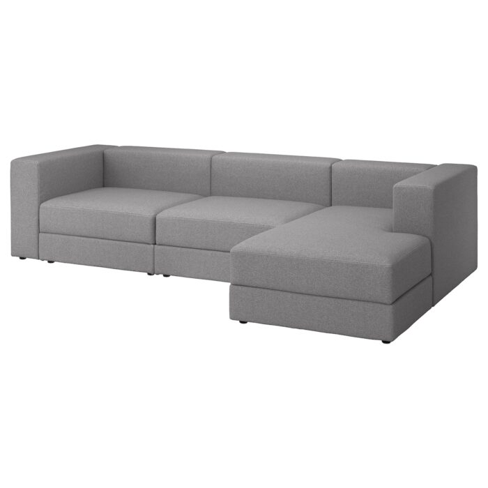 JÄTTEBO Divano comp 4 posti/chaise-longue - destro/Tonerud grigio