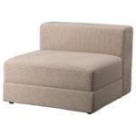 JÄTTEBO Elemento 1,5 posti con contenitore - Samsala grigio-beige