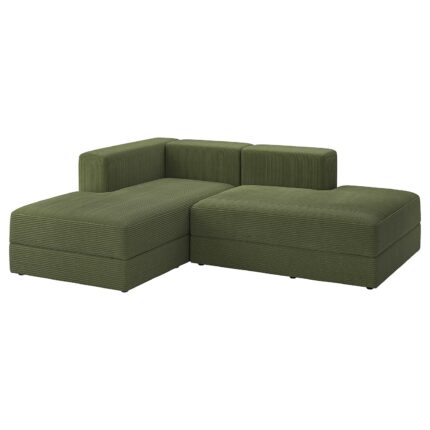 JÄTTEBO Moduli chaise-longue - Samsala giallo scuro-verde