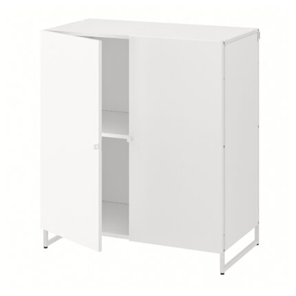 JOSTEIN Scaffale con ante - da interno/esterno/bianco 81x44x90 cm
