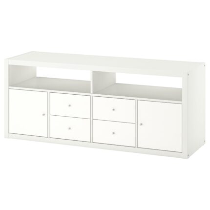 KALLAX Combinazione per TV - bianco 147x39x60 cm