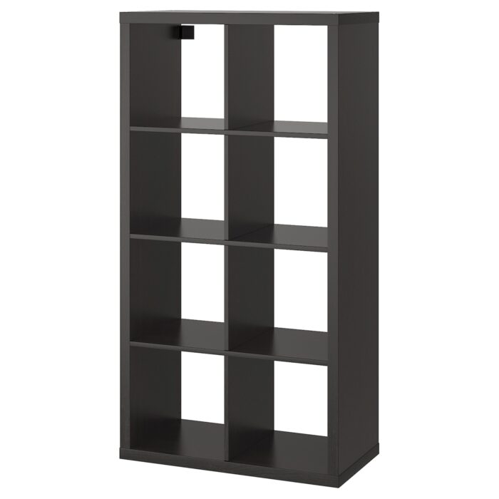 KALLAX Scaffale - marrone-nero 77x147 cm