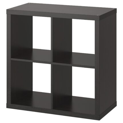 KALLAX Scaffale - marrone-nero 77x77 cm