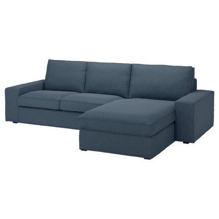 KIVIK Divano a 3 posti con chaise-longue - Gunnared blu