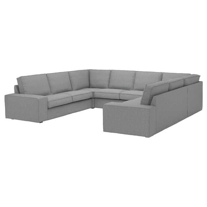 KIVIK Divano a U a 6 posti - Tibbleby beige/grigio