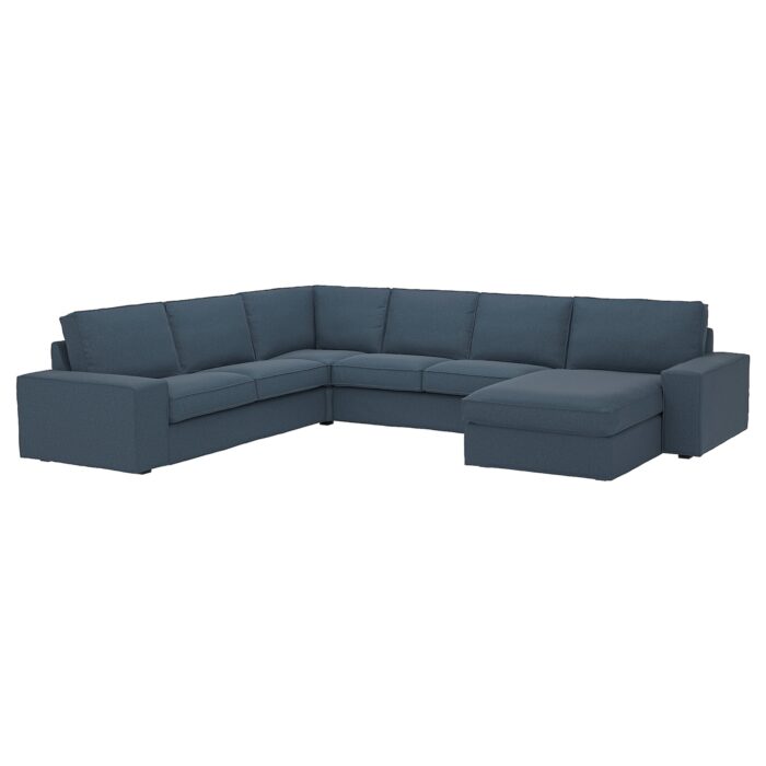 KIVIK Divano angol 5 posti/chaise-longue - Gunnared blu