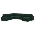 KIVIK Divano angol 6 posti/chaise-longue - Tallmyra verde scuro