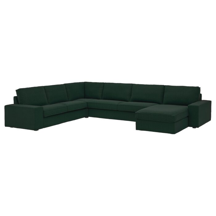 KIVIK Divano angol 6 posti/chaise-longue - Tallmyra verde scuro