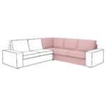 KIVIK Elemento modulare angolare - Gunnared marrone chiaro-rosa