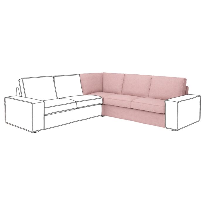 KIVIK Elemento modulare angolare - Gunnared marrone chiaro-rosa