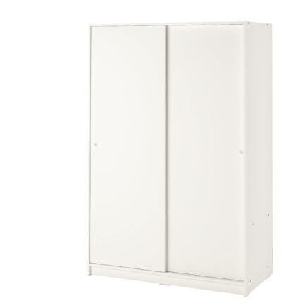 KLEPPSTAD Guardaroba con ante scorrevoli - bianco 117x176 cm