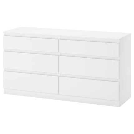 KULLEN Cassettiera con 6 cassetti - bianco 140x72 cm