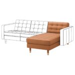 LANDSKRONA Chiase-longue, elemento supplem. - Grann/Bomstad ocra bruna/legno