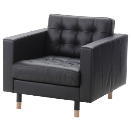 LANDSKRONA Poltrona - Grann/Bomstad nero/legno