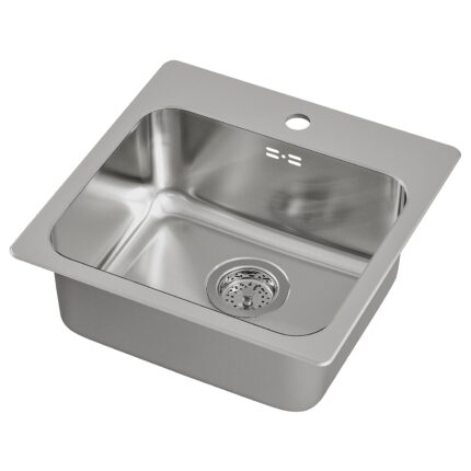 LÅNGUDDEN Lavello da incasso, 1 vasca - inox 46x46 cm