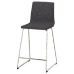 LILLÅNÄS Sgabello bar - cromato/Gunnared grigio scuro 63 cm