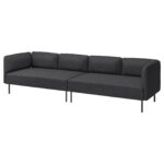 LILLEHEM Divano a 4 posti componibile - Gunnared/grigio scuro metallo
