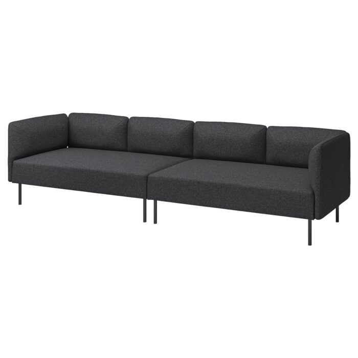 LILLEHEM Divano a 4 posti componibile - Gunnared/grigio scuro metallo