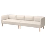 LILLEHEM Divano a 4 posti componibile - Vissle/beige legno