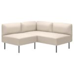 LILLEHEM Divano angolare 2 posti componibile - Vissle beige/metallo
