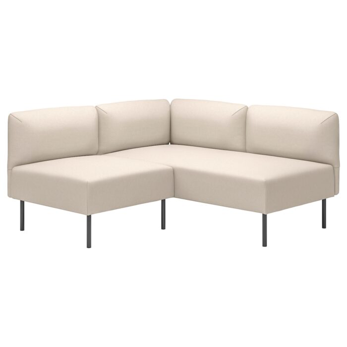 LILLEHEM Divano angolare 2 posti componibile - Vissle beige/metallo