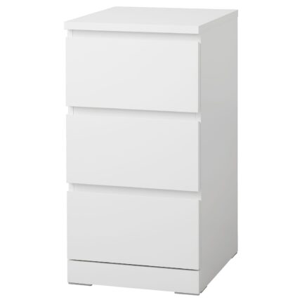 MALM Cassettiera con 3 cassetti - bianco 40x78 cm