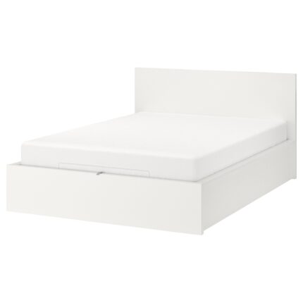 MALM Struttura letto con contenitore - bianco 160x200 cm