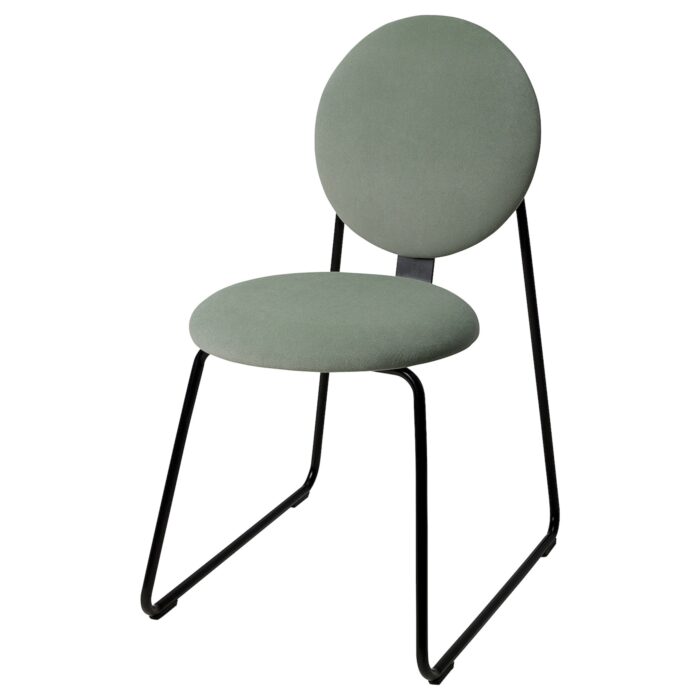 MÅNHULT Sedia - nero/Hakebo grigio-verde