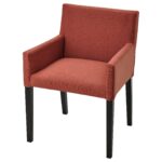 MÅRENÄS Sedia con braccioli - nero/Gunnared rossiccio