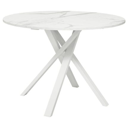 MARIEDAMM Tavolo - bianco effetto marmo 105 cm