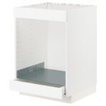 METOD / MAXIMERA Mobile piano cottura+forno/cassetto - bianco Enköping/bianco effetto legno 60x60 cm