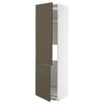 METOD Mobile alto frigo/congelatore 2ante - bianco/Havstorp marrone-beige 60x60x220 cm