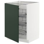 METOD Mobile base con cestelli scorrevoli - bianco/Havstorp verde intenso 60x60 cm