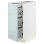 METOD Mobile base con cestelli scorrevoli - bianco/Kallarp grigio-azzurro 40x60 cm