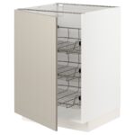 METOD Mobile base con cestelli scorrevoli - bianco/Stensund beige 60x60 cm