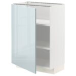 METOD Mobile base con ripiani - bianco/Kallarp grigio-azzurro 60x37 cm