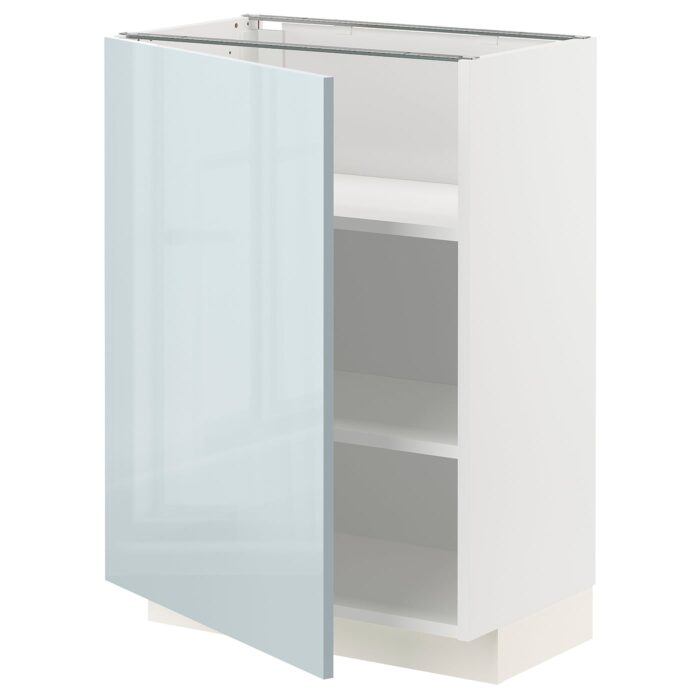 METOD Mobile base con ripiani - bianco/Kallarp grigio-azzurro 60x37 cm