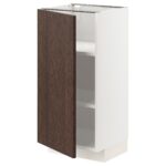 METOD Mobile base con ripiani - bianco/Sinarp marrone 40x37 cm