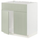 METOD Mobile lavello 2 ante/frontale - bianco/Stensund verde chiaro 80x60 cm