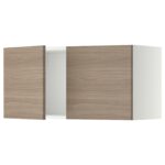 METOD Pensile con 2 ante - bianco/Brokhult grigio chiaro 80x40 cm