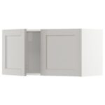 METOD Pensile con 2 ante - bianco/Lerhyttan grigio chiaro 80x40 cm