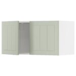 METOD Pensile con 2 ante - bianco/Stensund verde chiaro 80x40 cm