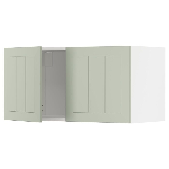 METOD Pensile con 2 ante - bianco/Stensund verde chiaro 80x40 cm