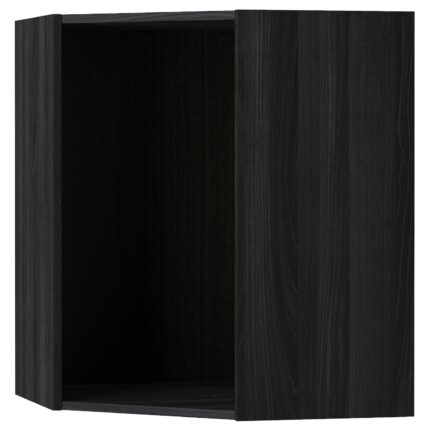 METOD Struttura per pensile angolare - effetto legno nero 68x68x80 cm